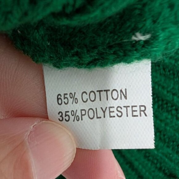 Angashion Snow Leopard Sweater Womens Size Medium Green Artsy Animal Print Knit - Picture 4 of 9